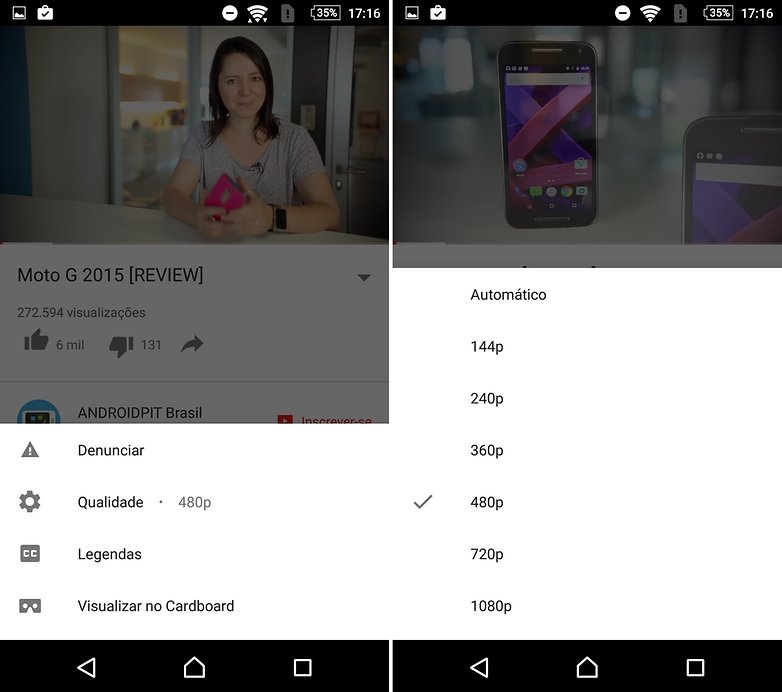 androidpit youtube qualidade video