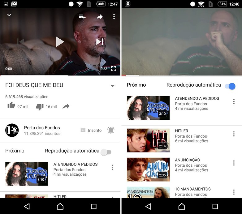 androidpit youtube reproducao automatica