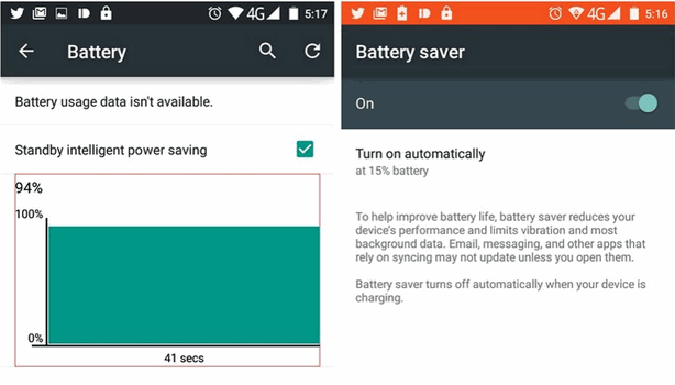 android battery saving mode