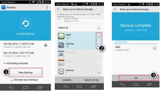 backup huawei honor