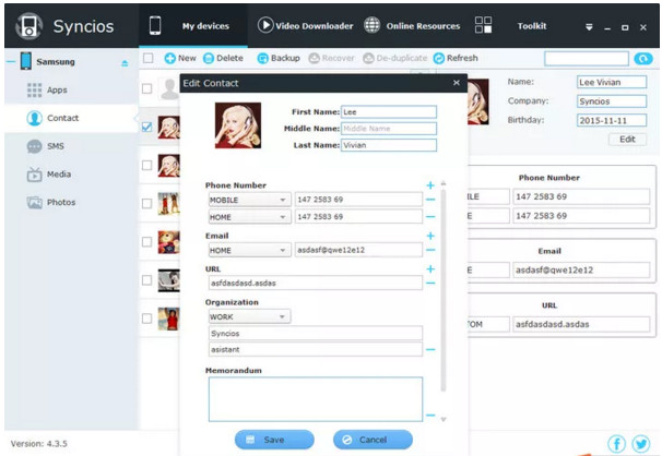 contacts manager