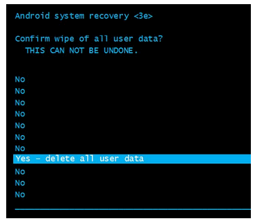 delete all data samsung