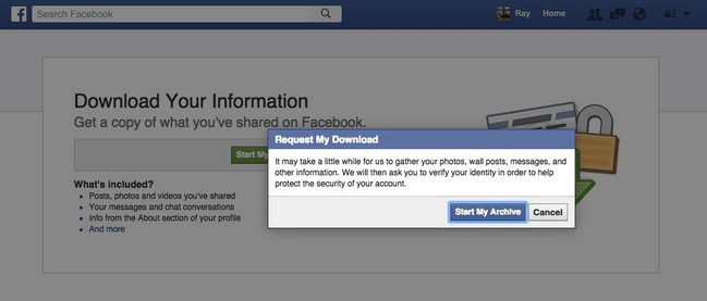 facebook download data 1