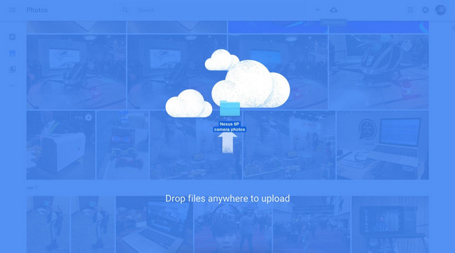 google photos drag drop