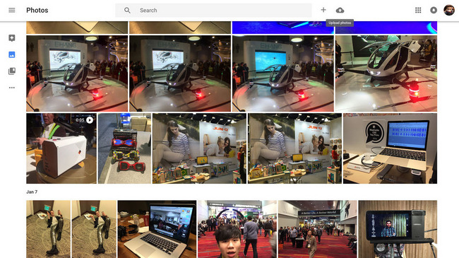 google photos web ui
