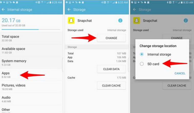 move app to sd card
