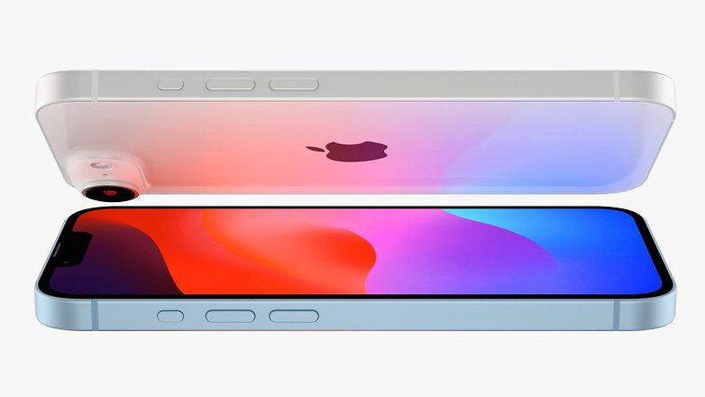 Depan dan belakang kemungkinan Apple iPhone SE 2024.