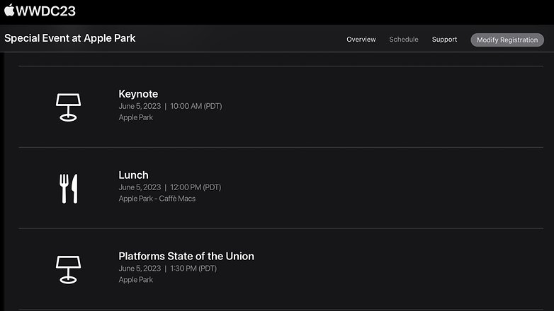 Apple WWDC 2023 Event Schedule