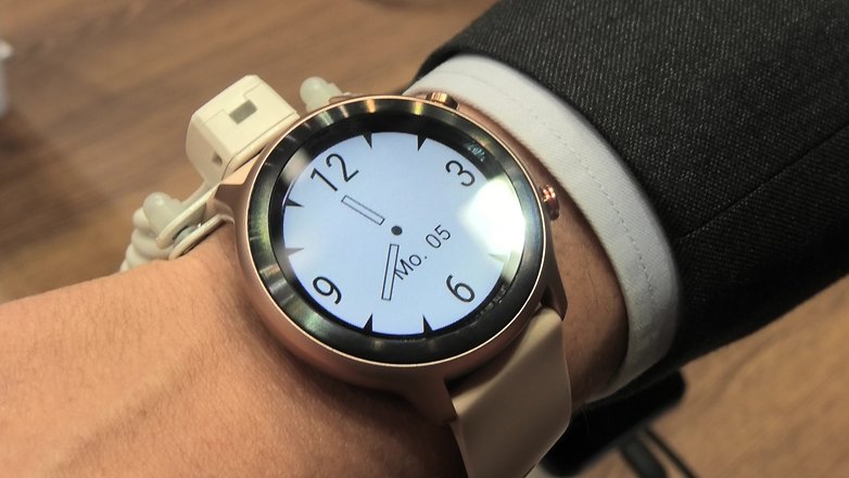 Chicken smart watch on human wrist