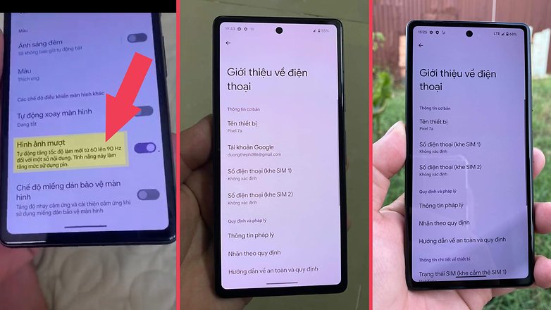 Wir sehen erste Screenshots des Google Pixel 7a aus einem Hands-on-Video