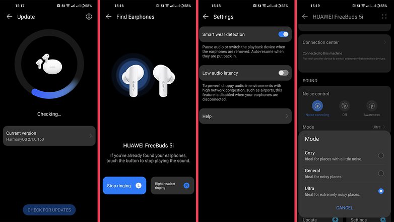 Screenshots der Huawei-App AI Life