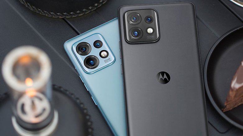 Triple camera on the back of the Moto X40