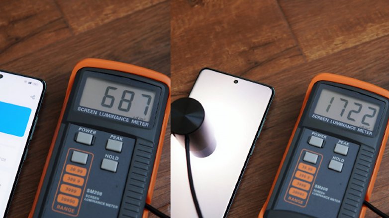 Beim OnePlus 12 wird die Helligkeit gemessen.