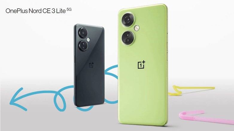 OnePlus Nord CE 3 Lite Chromatic Gray and Pastel Lime colors