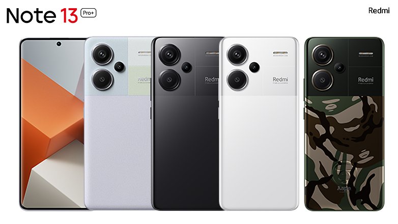 Redmi Note 13 Pro+ in four color options