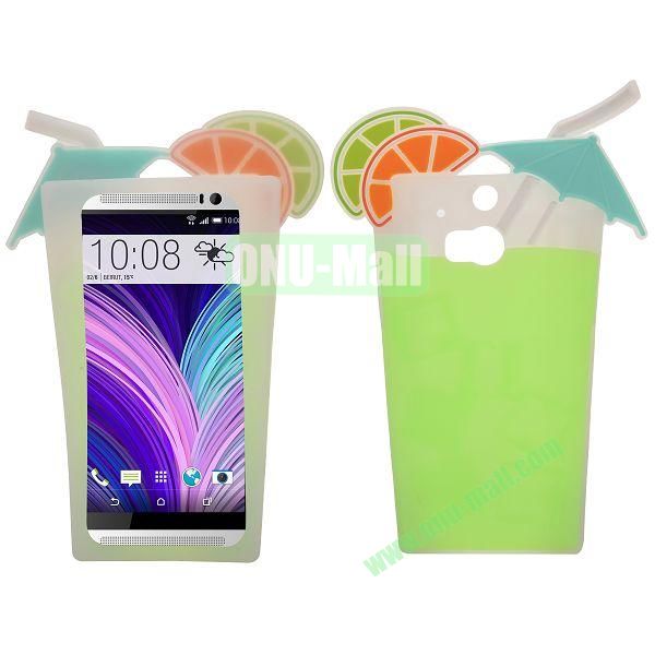 3d fruit juice cup design silicone case for htc one m8 one 2