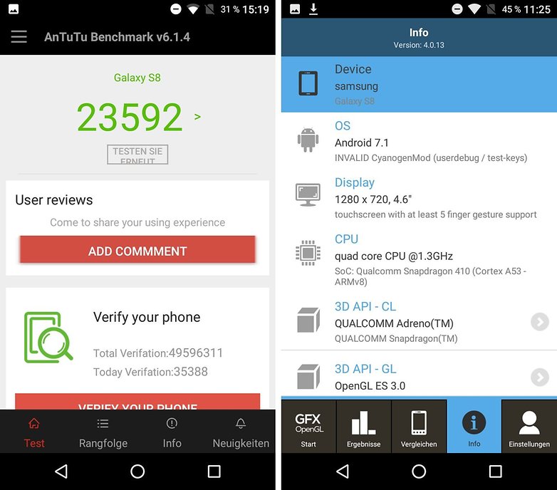 ANDROIDPIT antutu gfxbench fake