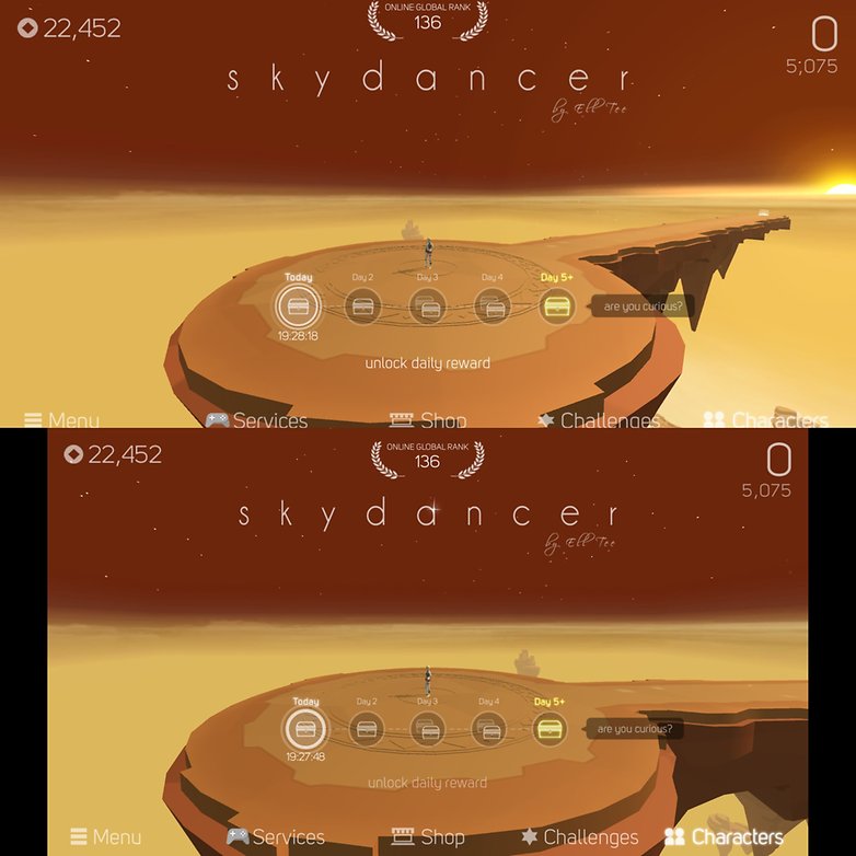 AndroidPIT lg g6 display sky dancer