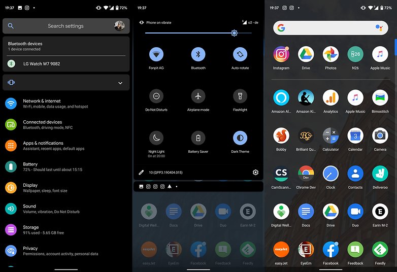 Android Q dark mode