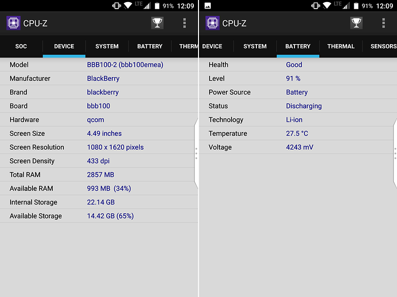CPU Z screenshots