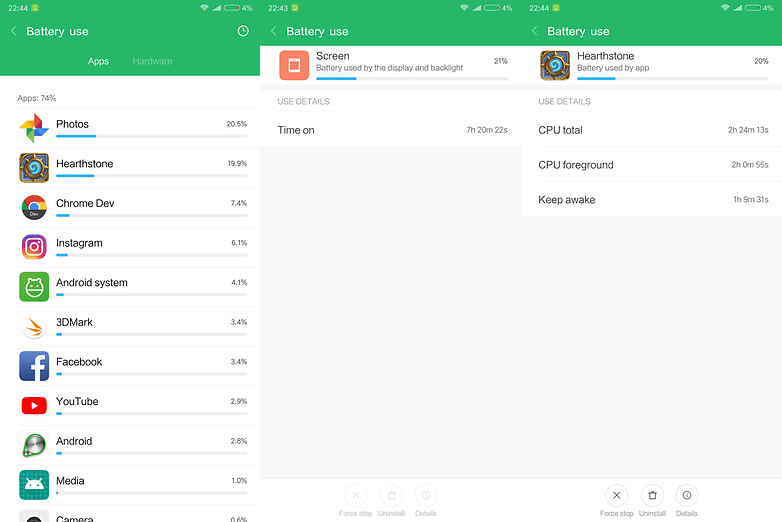 MIX 2S battery graph