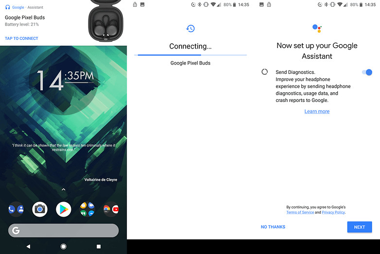 Pixel buds battery online level