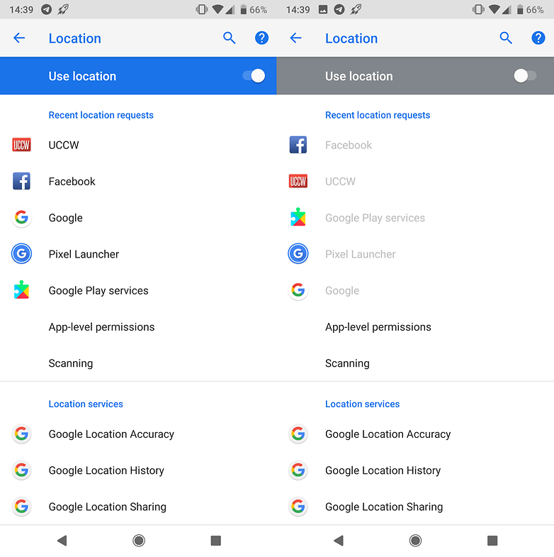 android location disable