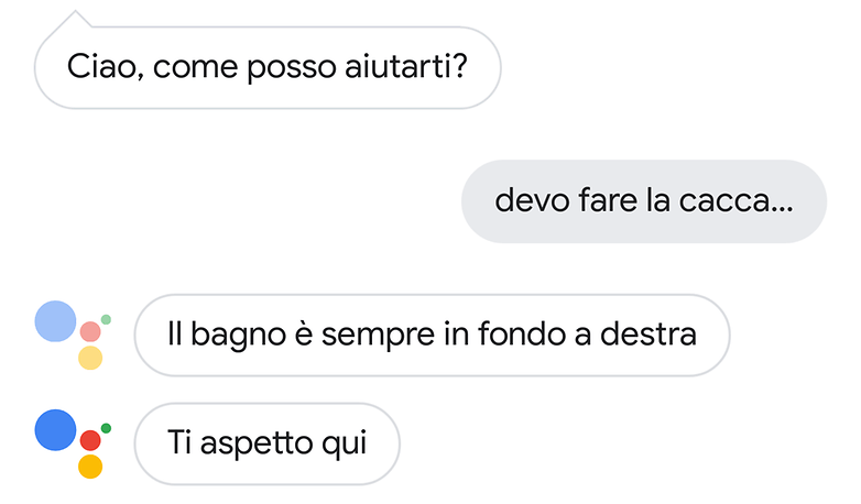 google assistant cacca