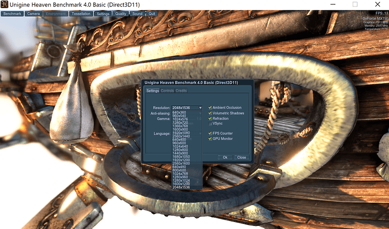 resolution benchmark