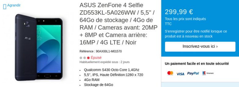 zenfone selfie price