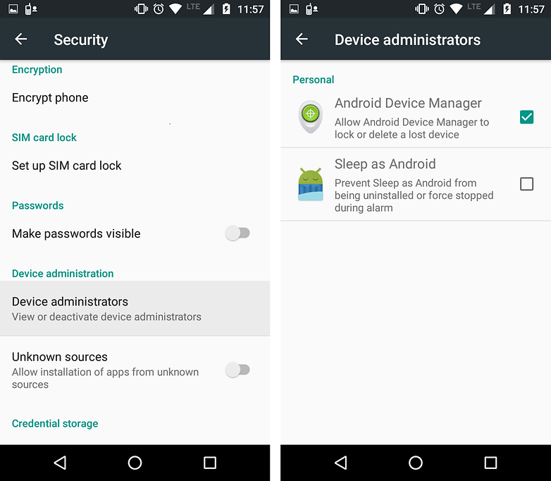 androidpit skärmdump marshmallow enhetshanterare