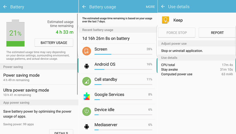 androidpit samsung battery options