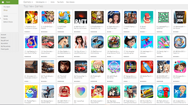 Google Play Top Games