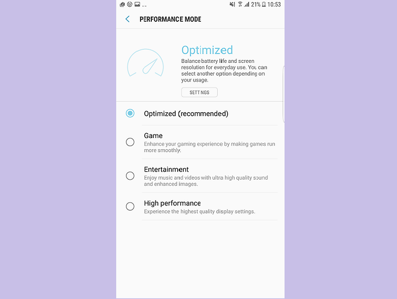 S7 Performance Mode