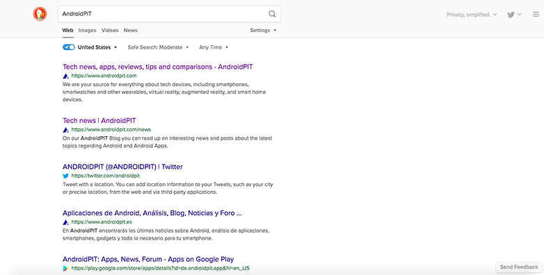 duckduckgo αποτελέσματα αναζήτησης