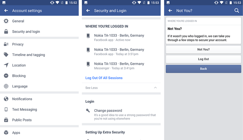 facebook messenger log out facebook app android