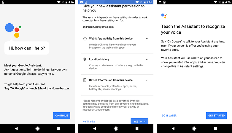 Google Assistant configuration