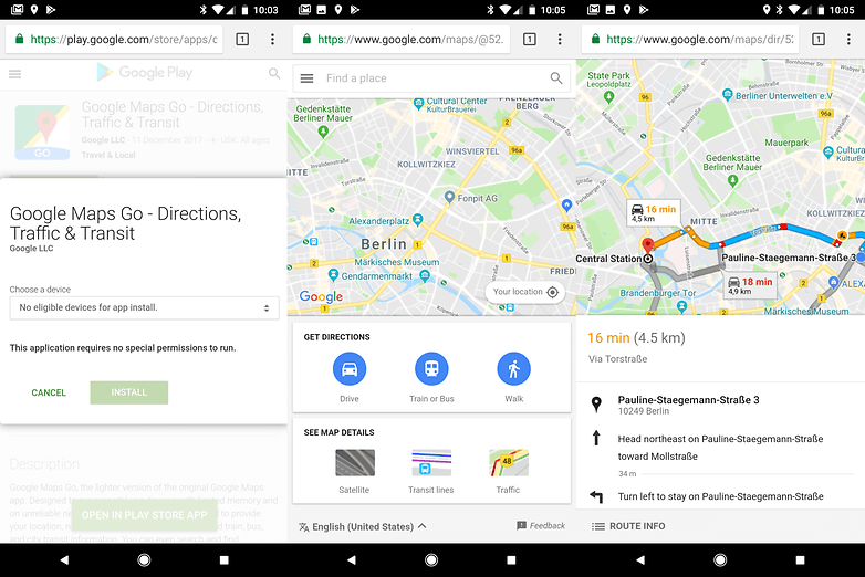google maps go beta