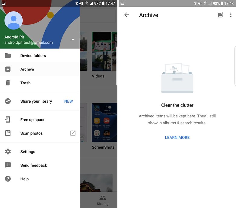 google photos archive