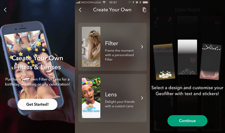 snapchat egyedi szűrő lencse