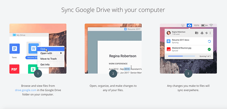 szinkronizálja a Google Drive lépéseit