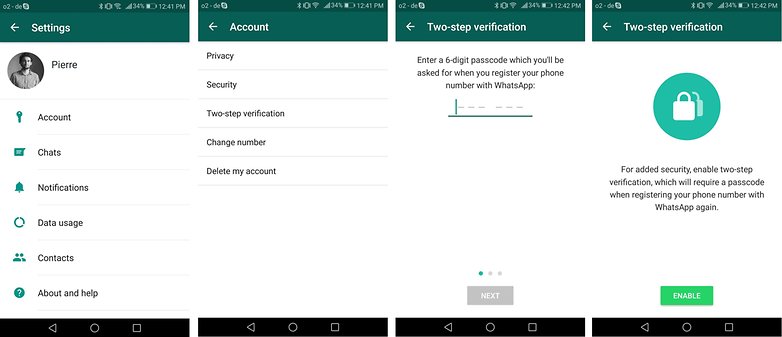 whatsapp two step verification EN COM