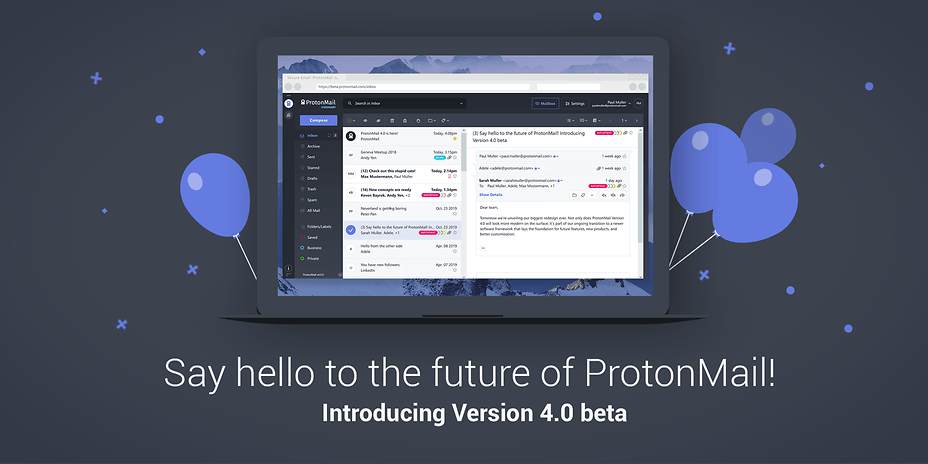 ProtonMail Beta v4 0 blog cover 1