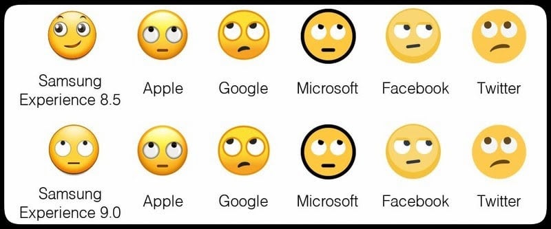 eye rolling emoji samsung experience 9 01 1521968867270