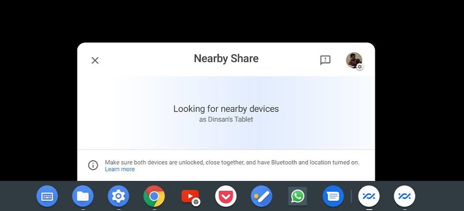 nearby share searching