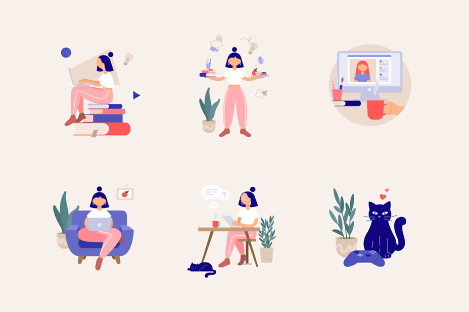 remote work illustrations by oblik studio 02