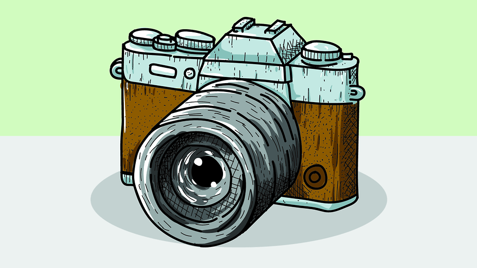 reshot illustration old professional camera 96G3HPSXEZ