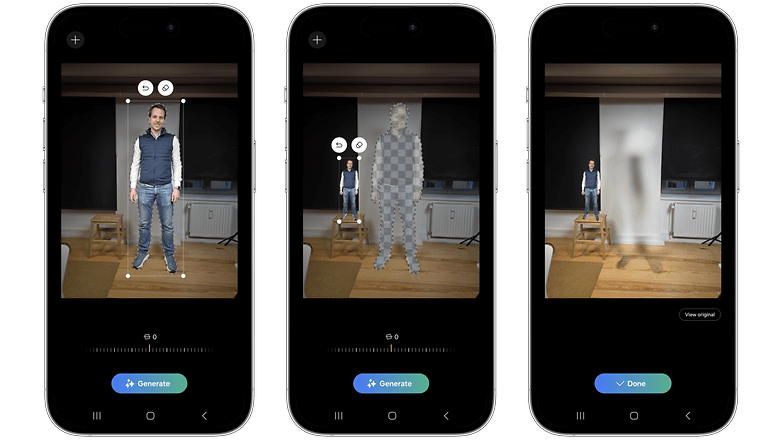 AI helps repopulate the cutout area in your photos, although the results can be less than stellar sometimes, depending on the complexity of the scene.