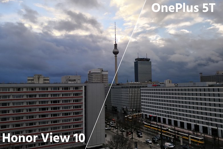 AndroidPIT oneplus 5t vs honor view 10 tv tower dynamic range