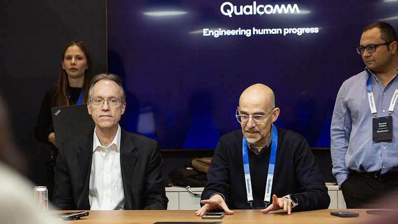 Qualcomm's vice president of product management Francesco Grilli and Iridium CTO Greg Pelton.